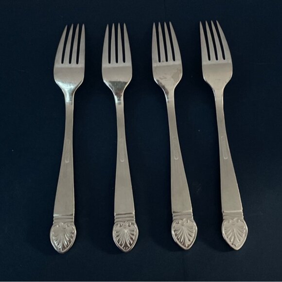 Vintage Lenox Hannah Pattern Dinner Fork Set 4 18/8 Stainless Steel Heavy 1999 - Picture 3 of 6